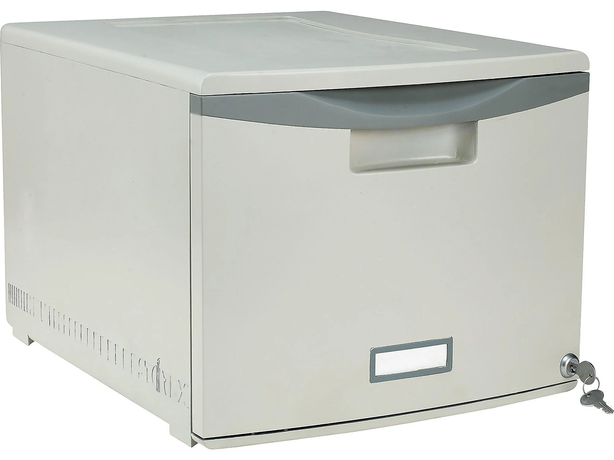 Storex 1-Drawer Stackable Storage Gray 61251S02C