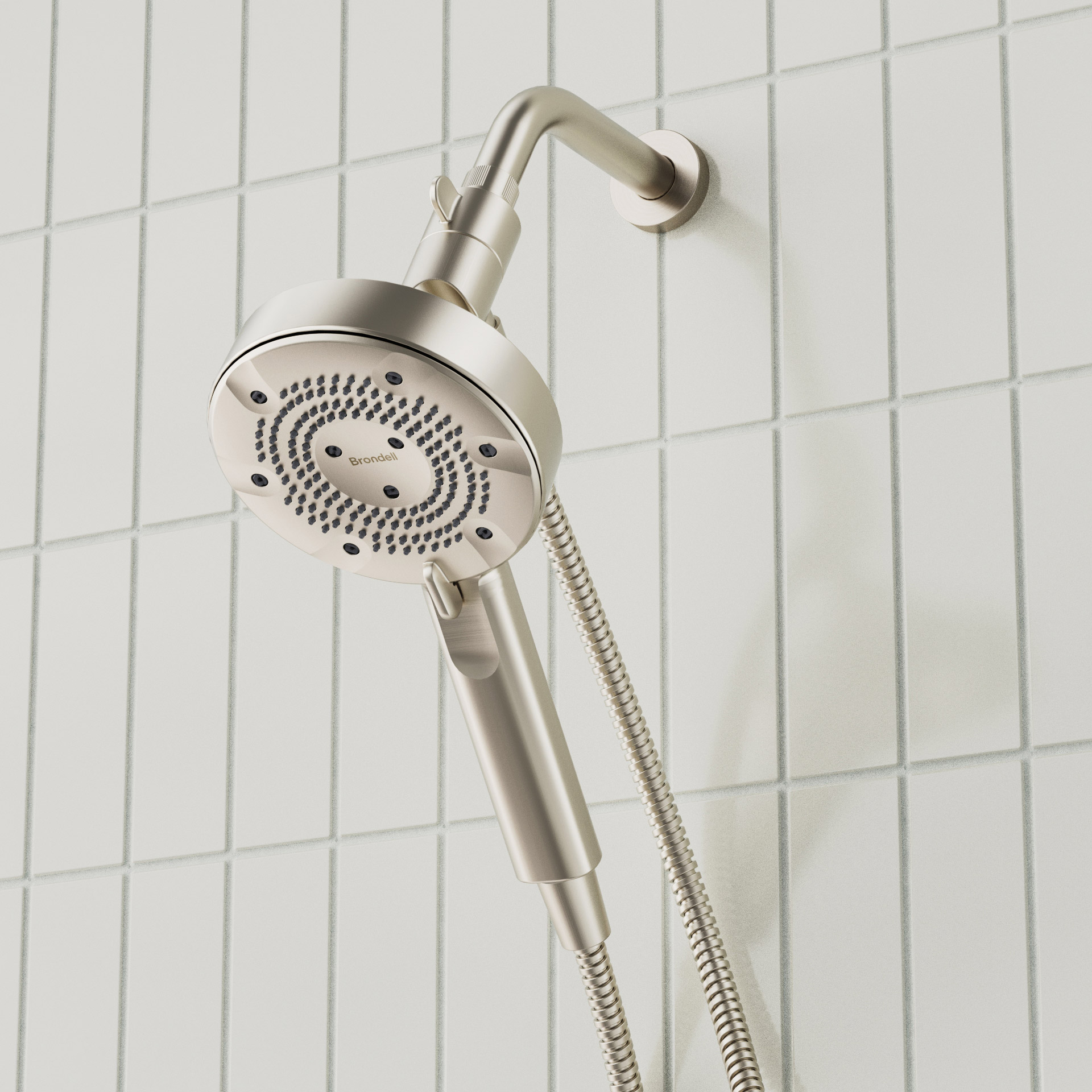 Brondell Nebia Merritt 5-setting Handheld Shower Head with HaloNetic Double Docking System