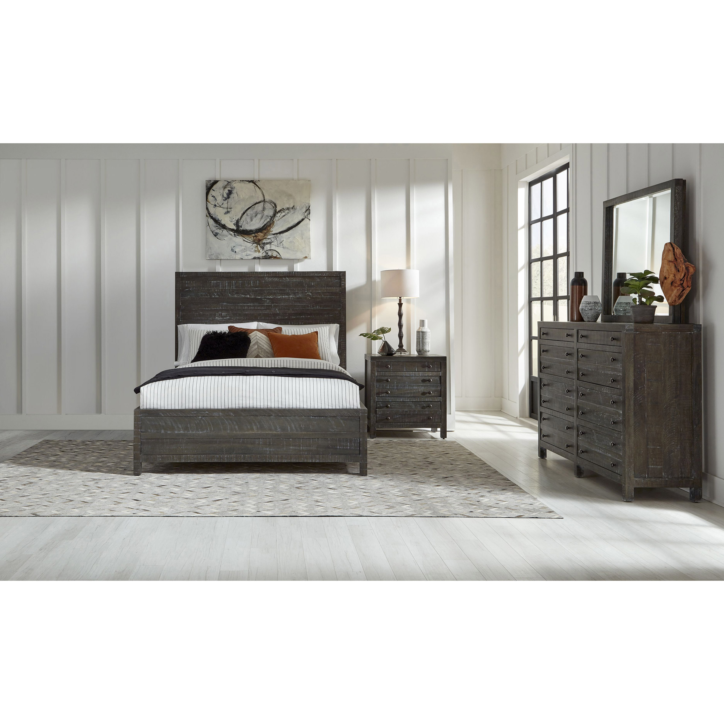 Torsten California King Bedroom Collection in Gunmetal