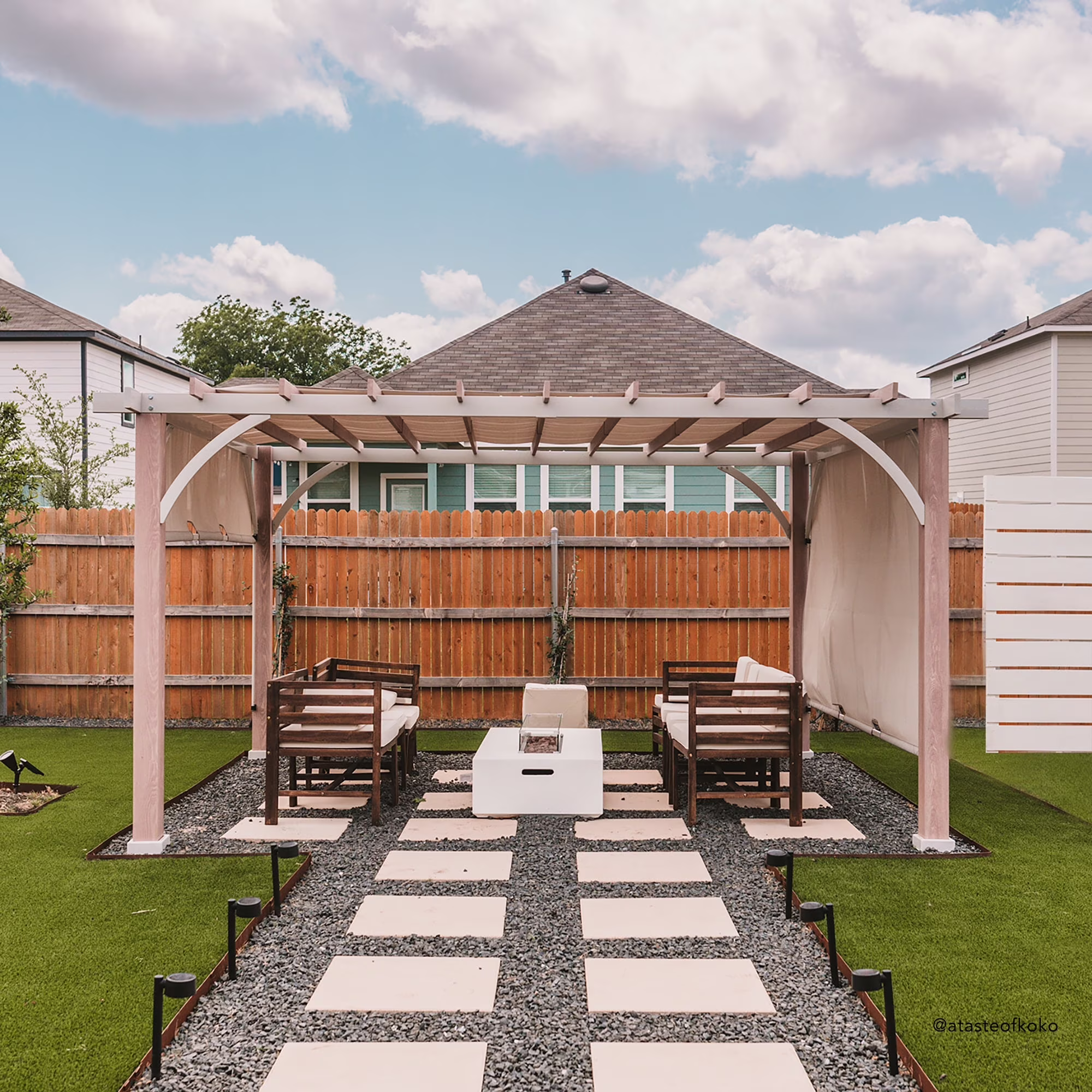 Sunjoy 12 ft. x 14 ft. Outdoor Pergola  Patio With Canopy Steel Frame Pergola for Backyard and Garden Shade, Light Gray