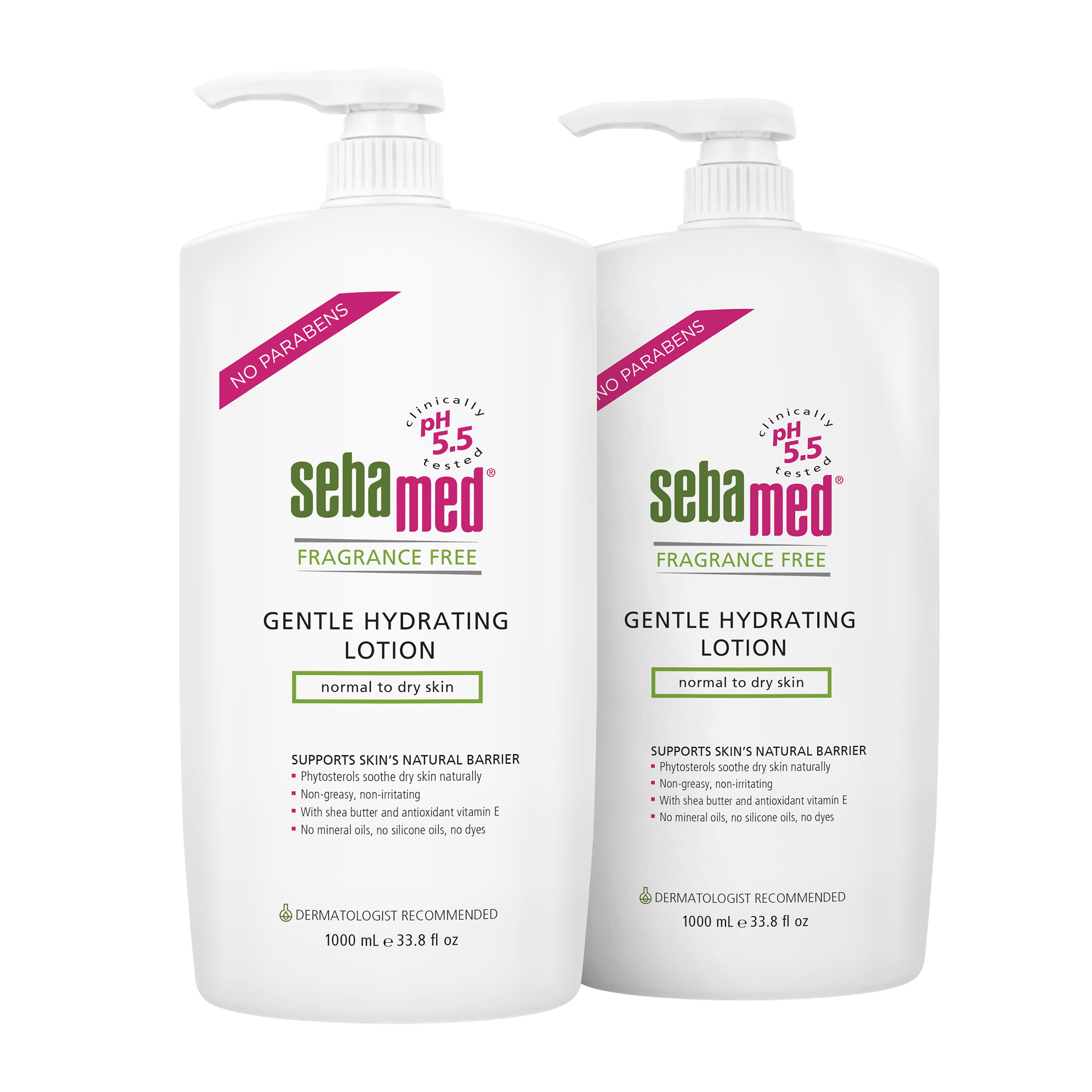 Sebamed Fragrance Free Gentle Hydrating Lotion, 2-pack