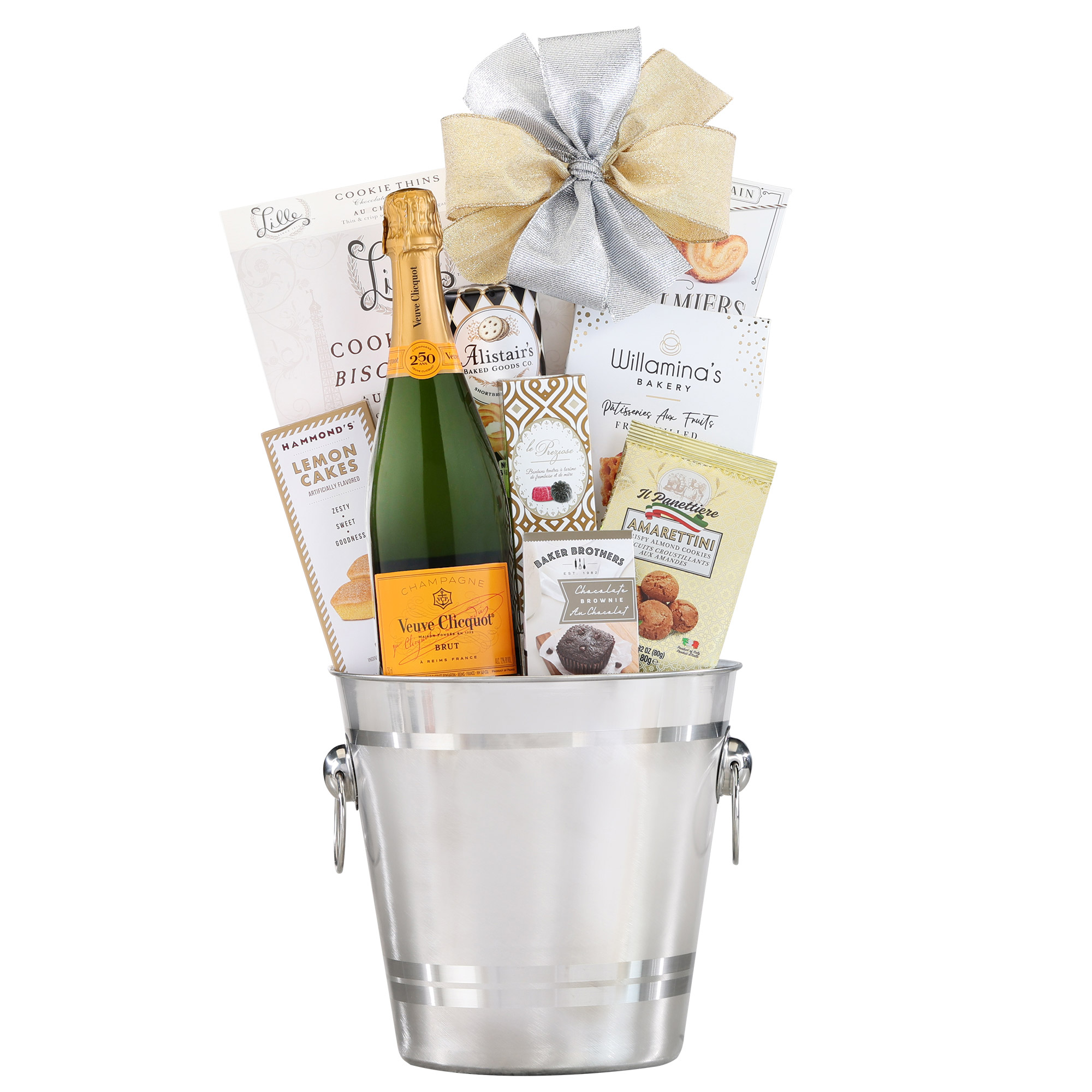 Veuve Clicquot Holiday Champagne Gift Basket CA ONLY