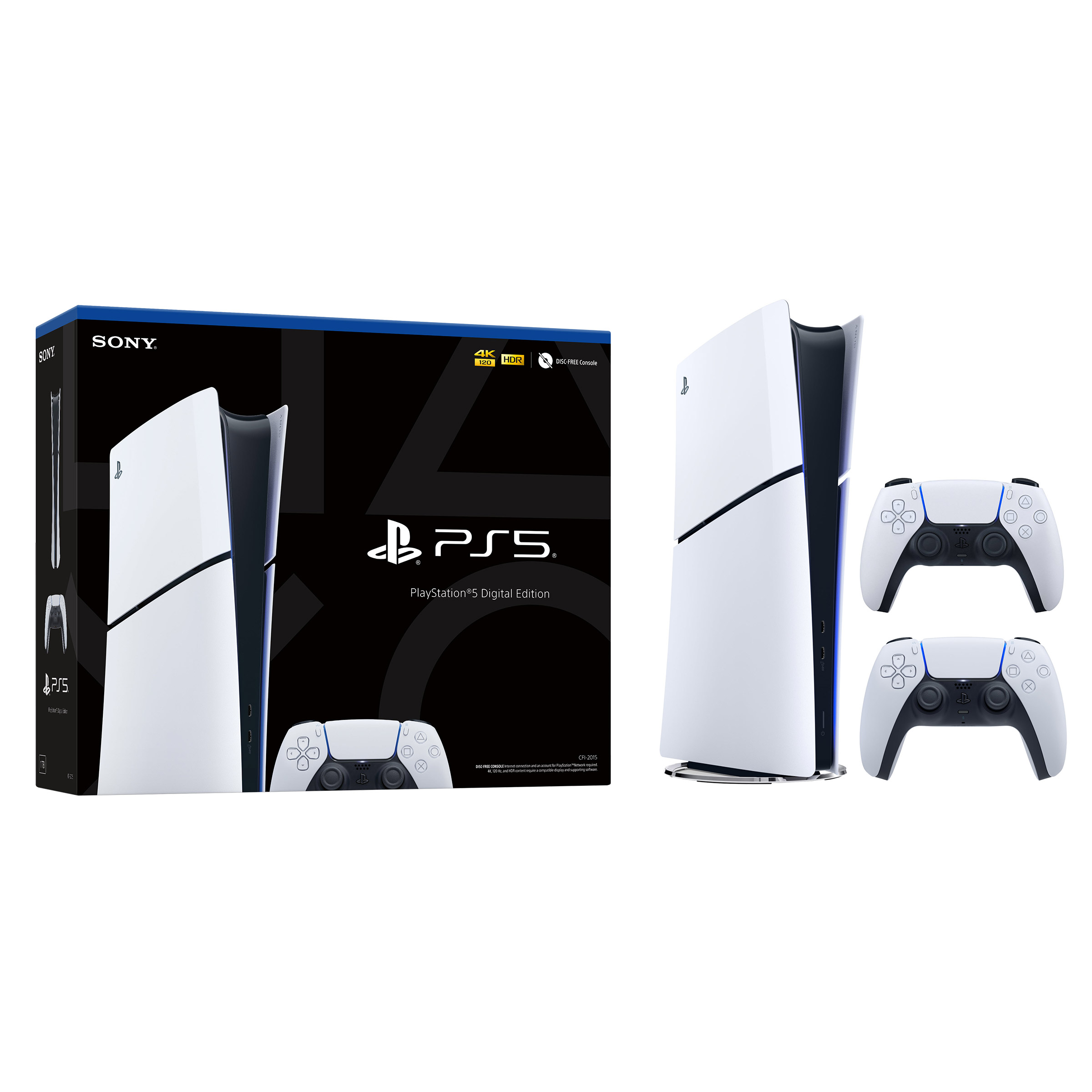Sony Playstation 5 Digital Slim Console & DualSense Controller Bundle