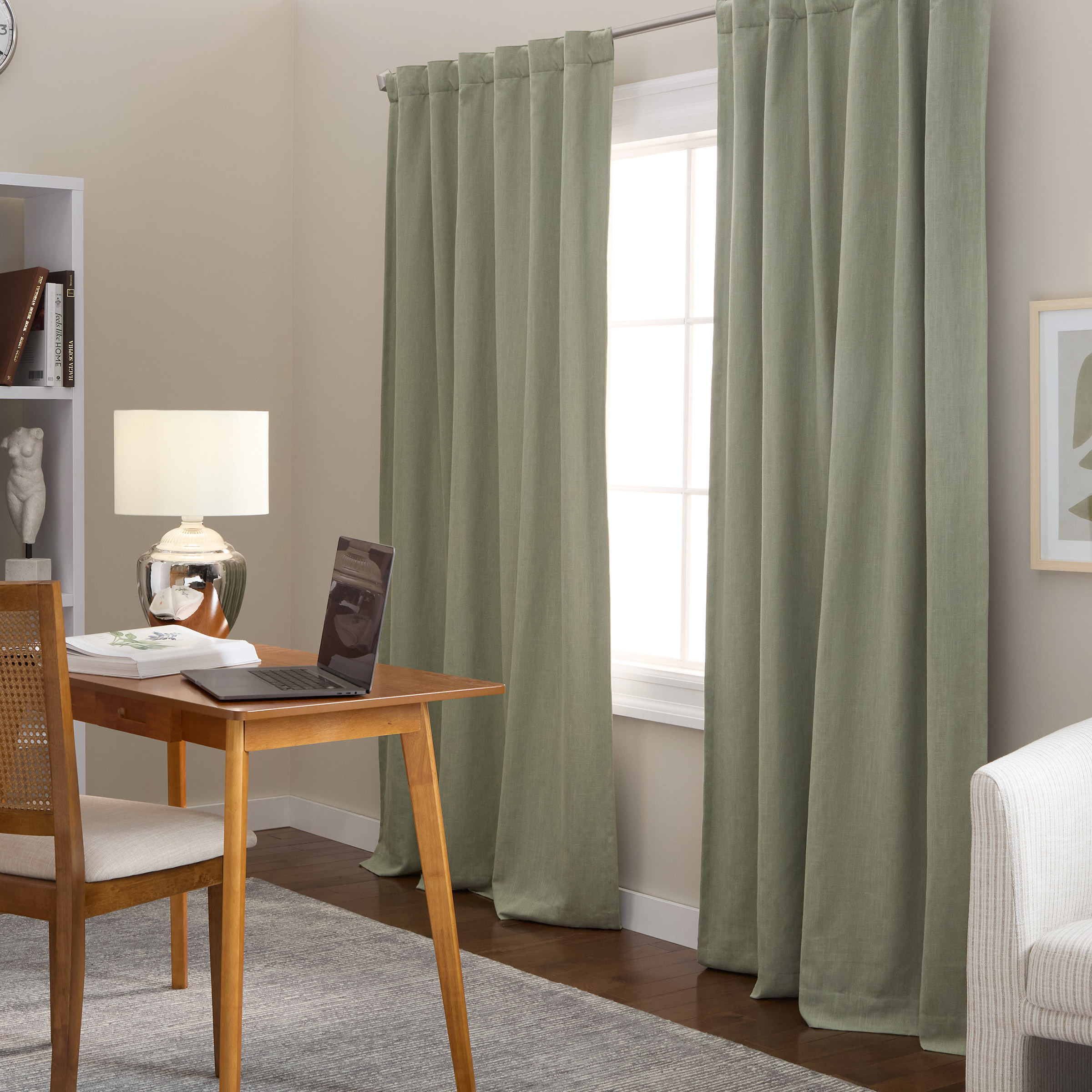 Town & Country Arlo Linen Texture Blackout Curtains, 2-pack