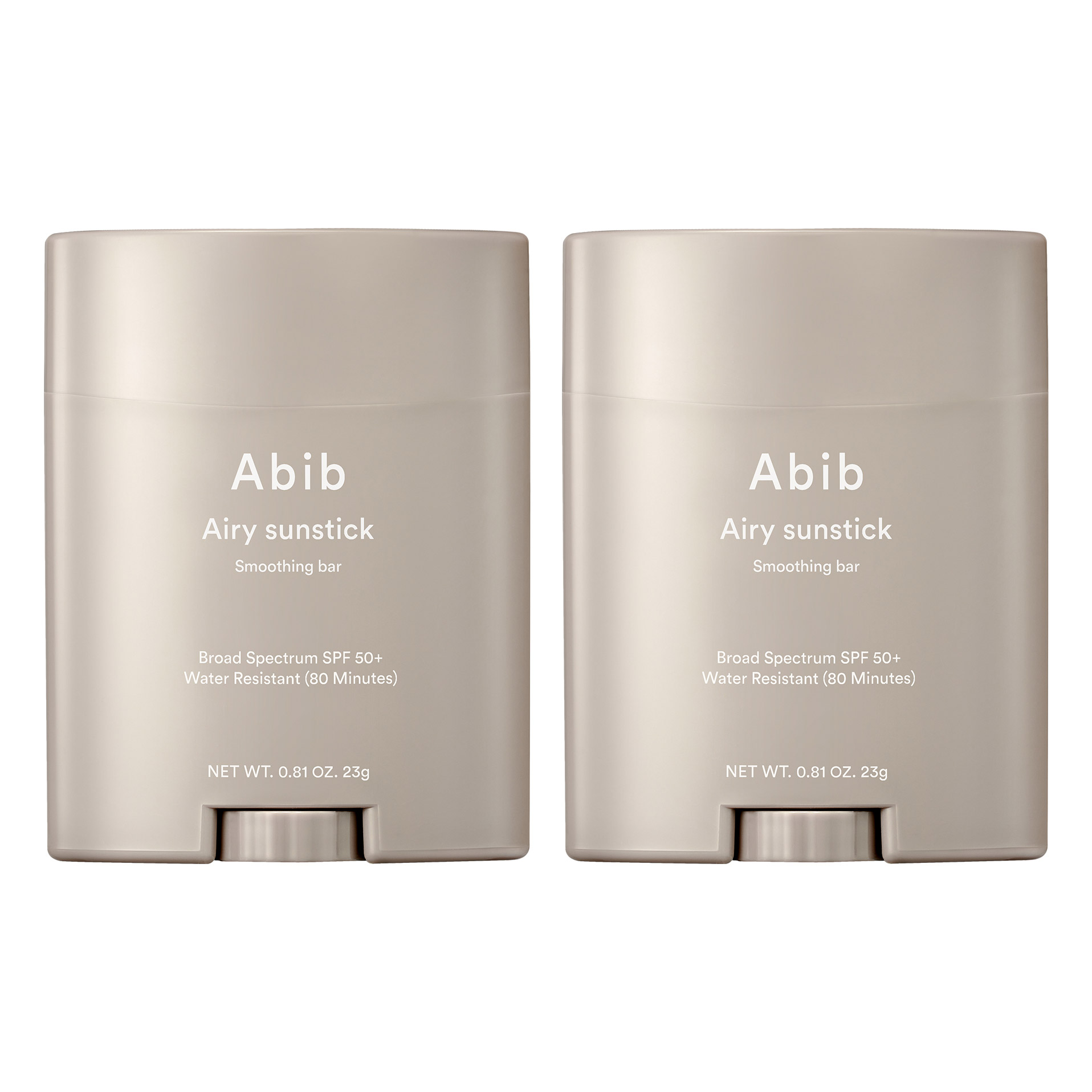 Abib Airy Sunstick Smoothing Bar SPF 50+, 0.81 fl oz, 2-pack