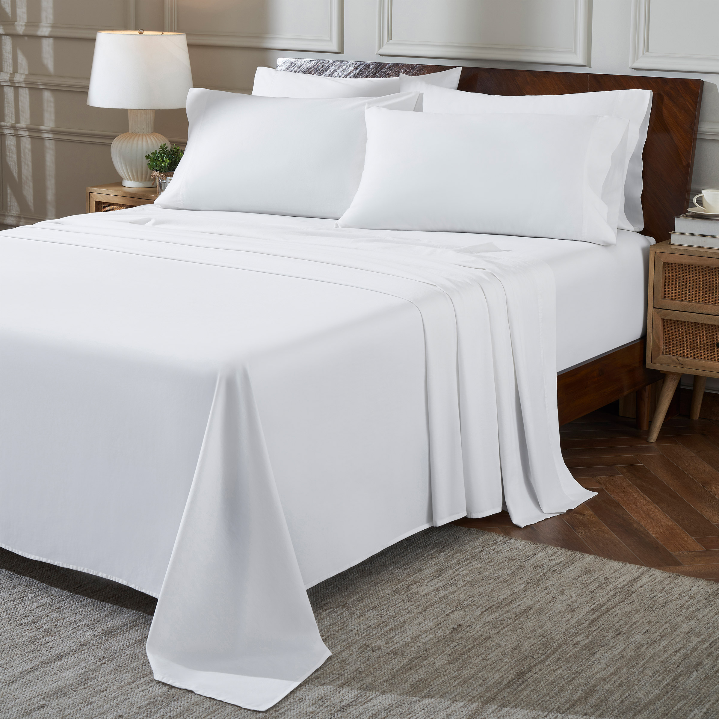 TheraLuxe by Therapedic 300 Thread Count Garment Washed 6-piece Sheet Set