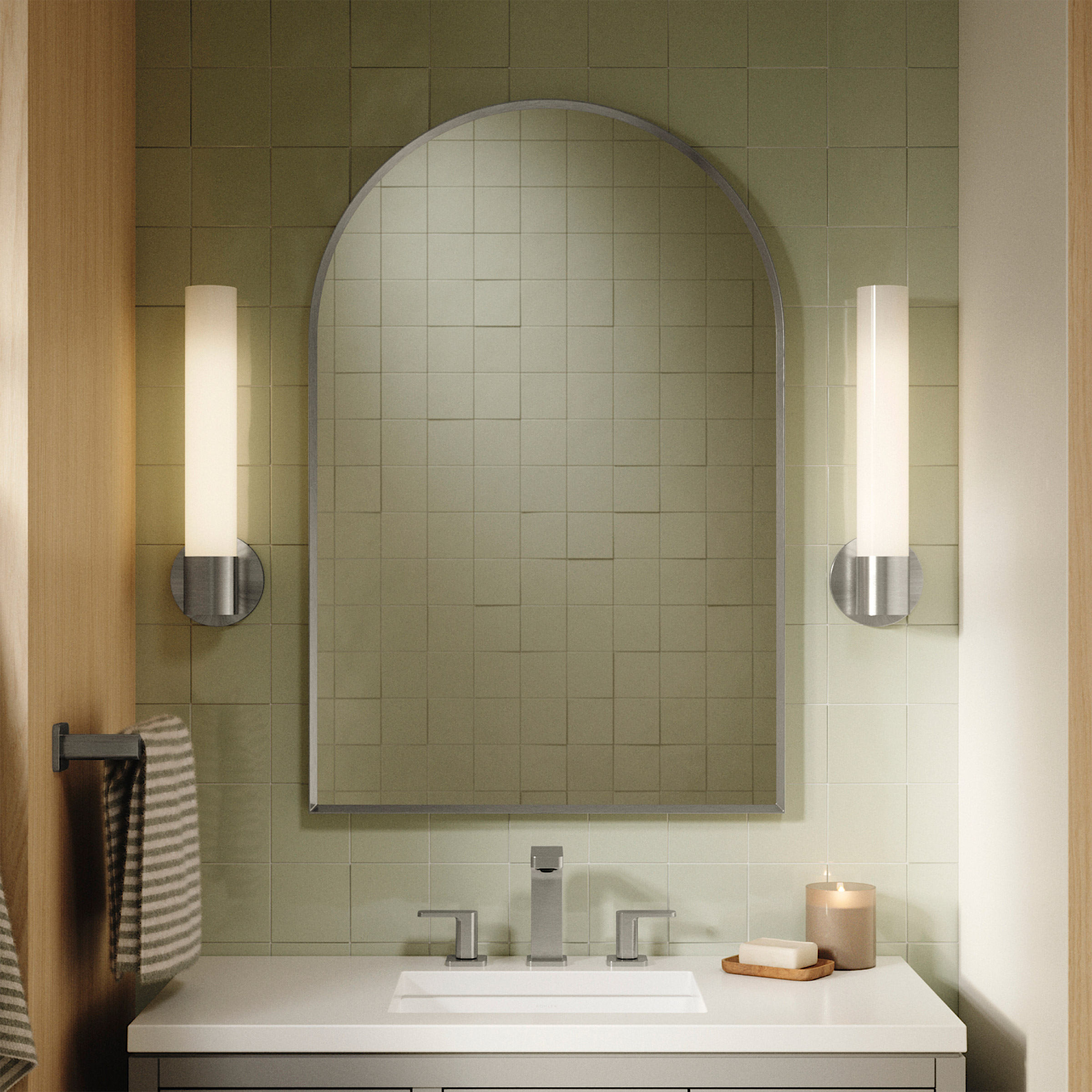 Kohler Orime 24' x 36' Arched Framed Mirror