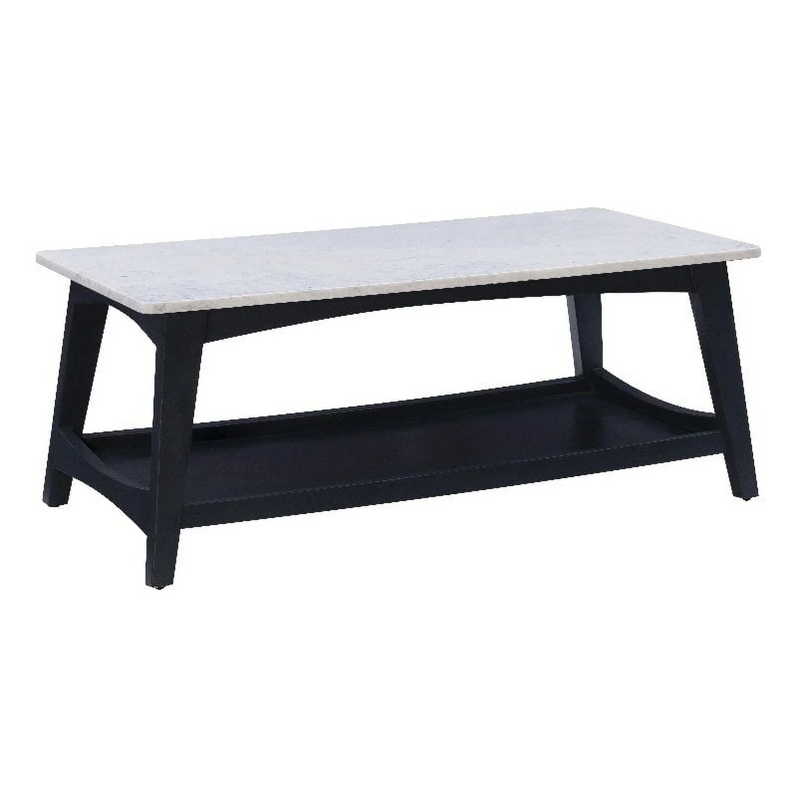 Linon Pace Wood and Marble Coffee Table in Gray