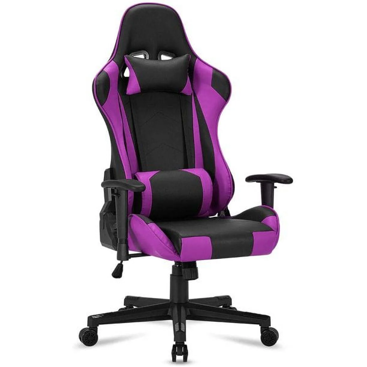 Hommow Gaming Chair,Office Chair High Back PC Desk Chair,Adjustable handrail,Purple
