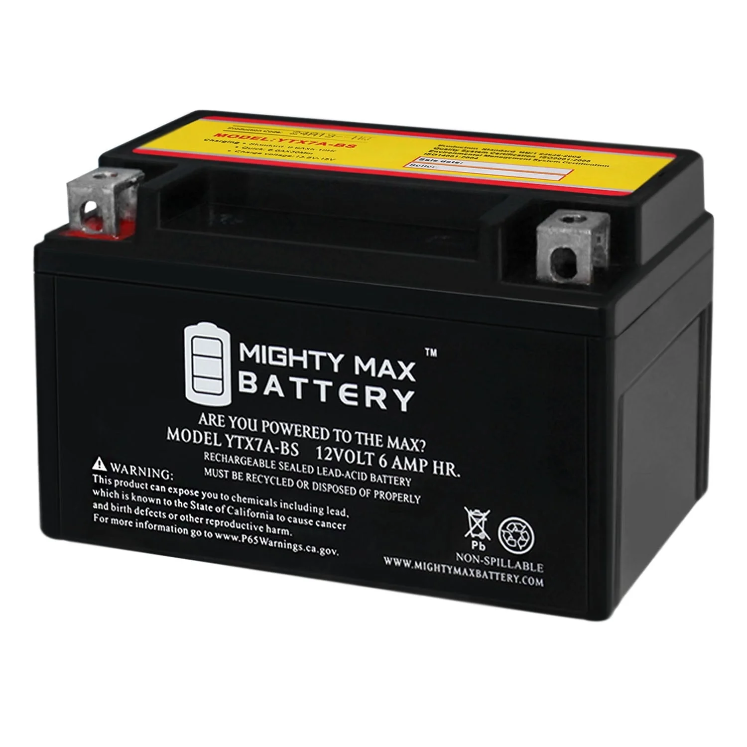 YTX7A-BS Battery for Star 50cc Moped Scooter