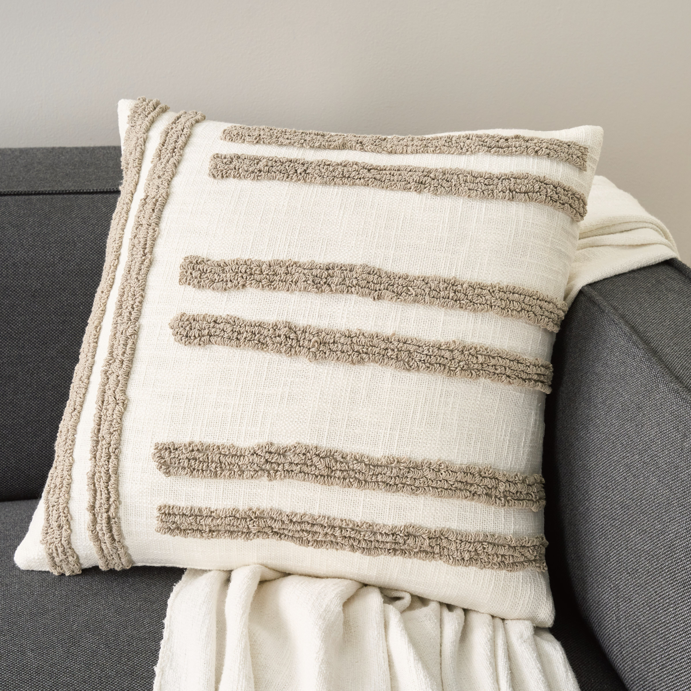 Mina Victory Cotton 20” x 20” Decor Pillow, 2-pack