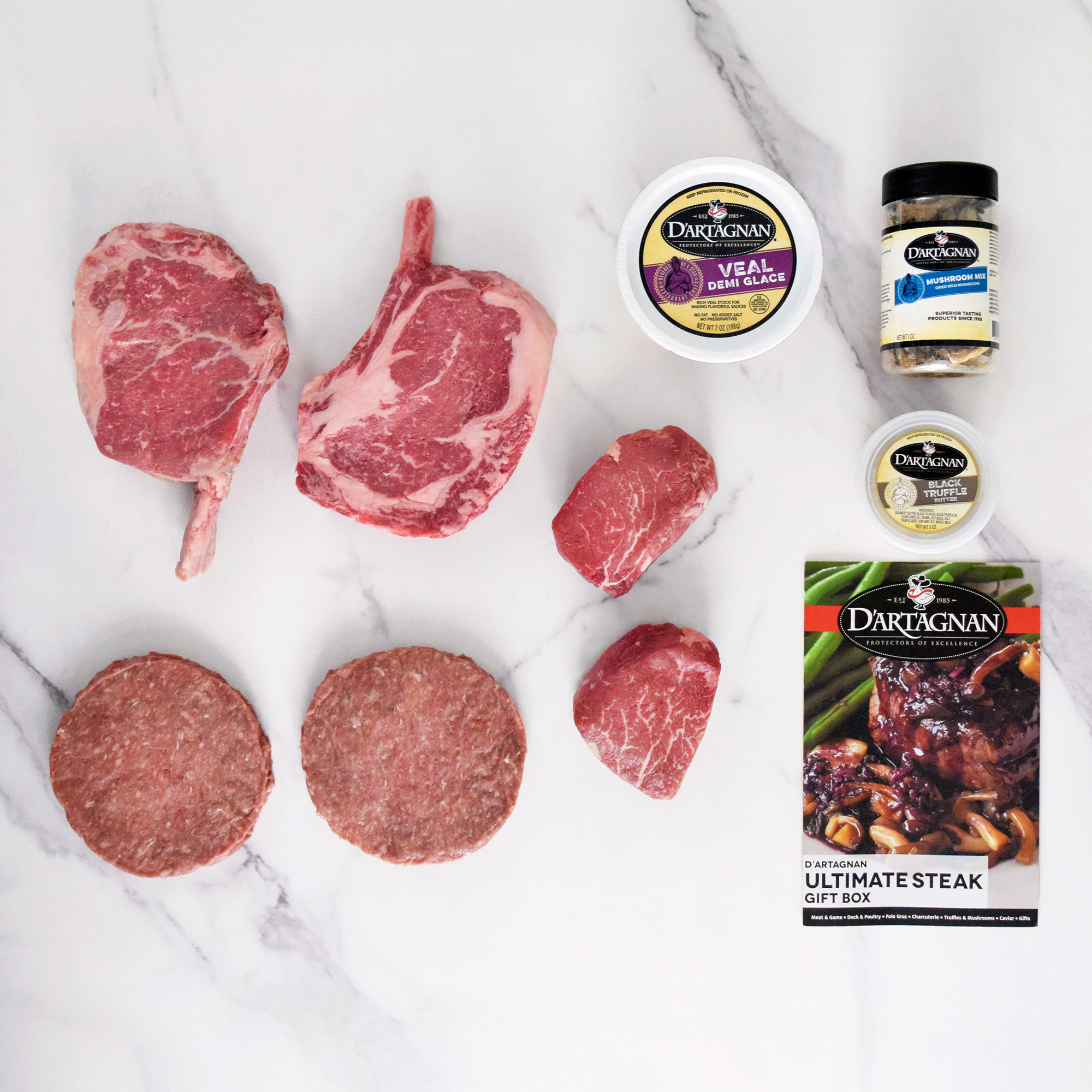 D’Artagnan Ultimate Steak Lovers Gift Box, 6 Total Packs, 4.25 Lbs. Total