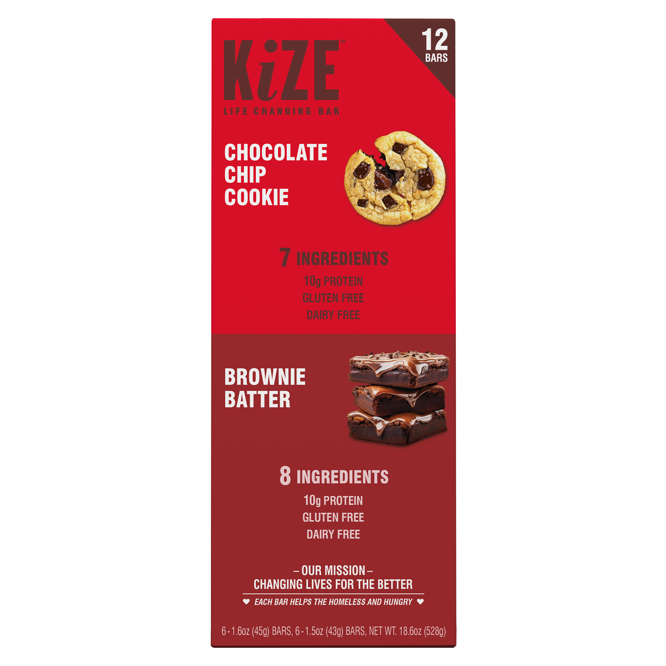 Kize Life Changing Bars, Variety Pack, 12-count